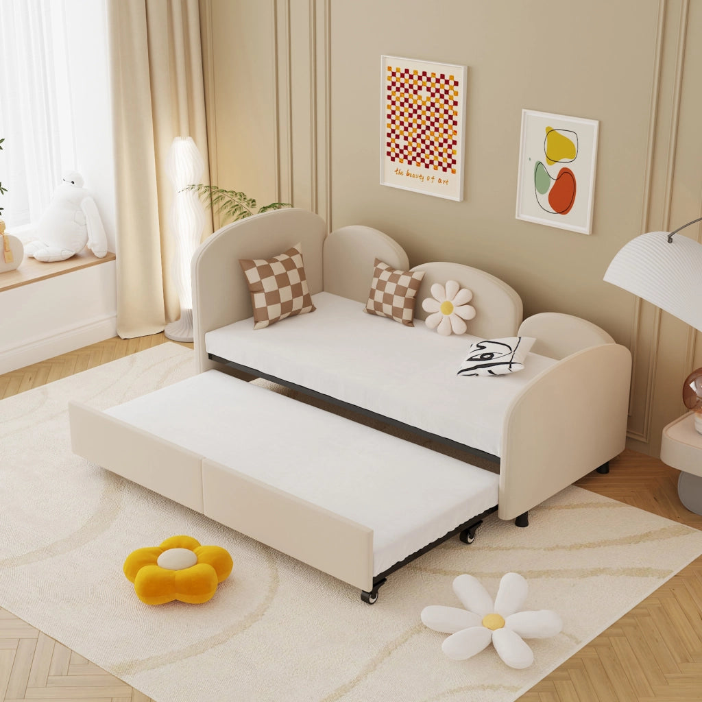 Letto a giorno con cassetti velluto ferro 100x200 cm