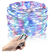 Luci a Filo 50x LED Multicolore 5M USB – 8 Modalità, Telecomando, Lunga Durata