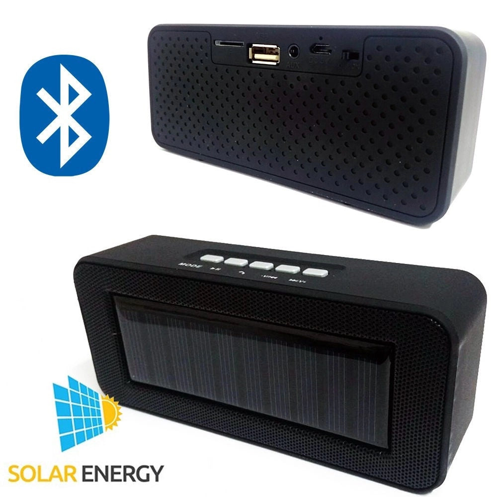 Trade Shop - Cassa Speaker Ch-303c Bluetooth Portatile Ricarica Solare Microsd Usb Fm Aux -