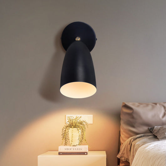 ZMH Lampada da parete vintage regolabile per interni colore nero per camera da letto 40W Confezione da 2 pezzi