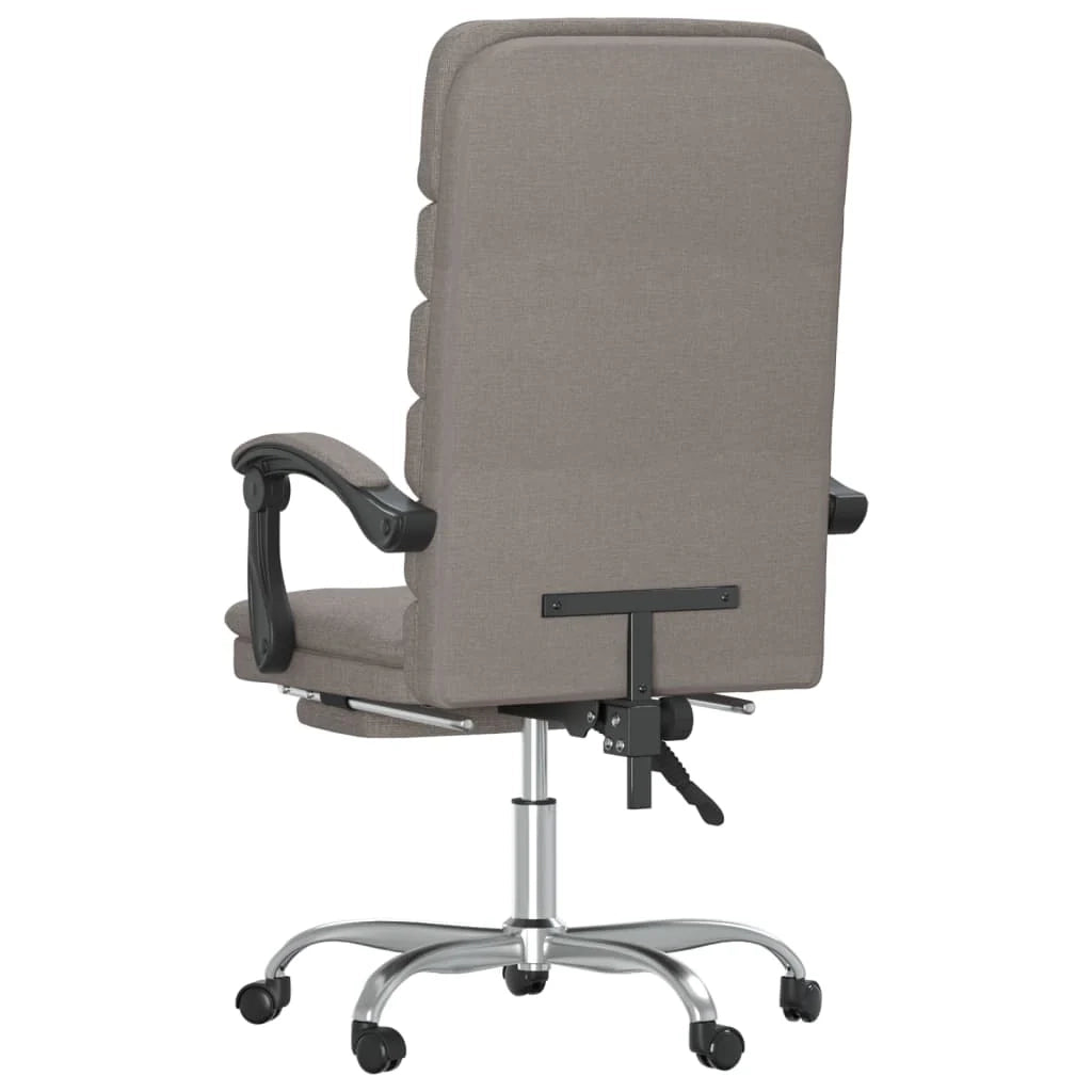 Poltrona reclinabile da ufficio per massaggio per uso al computer studio tessuto color tortora 02_0025422