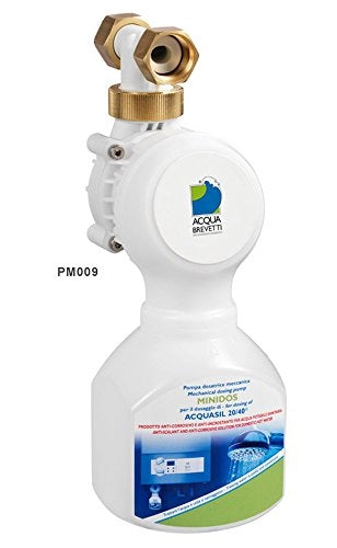 Acquabrevetti Pompa dosatrice volumetrica meccanica proporzionale MINIDOS per il dosaggio di AcquaSIL 20/40® 1/2" F Cod. PM009