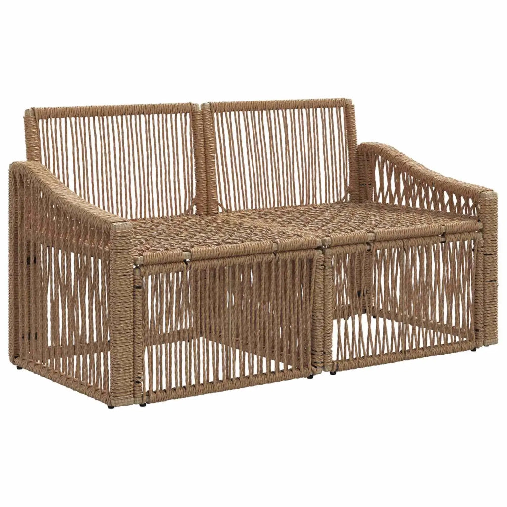 Divano da giardino 2-Numero di posti Beige polyrattan 42026709