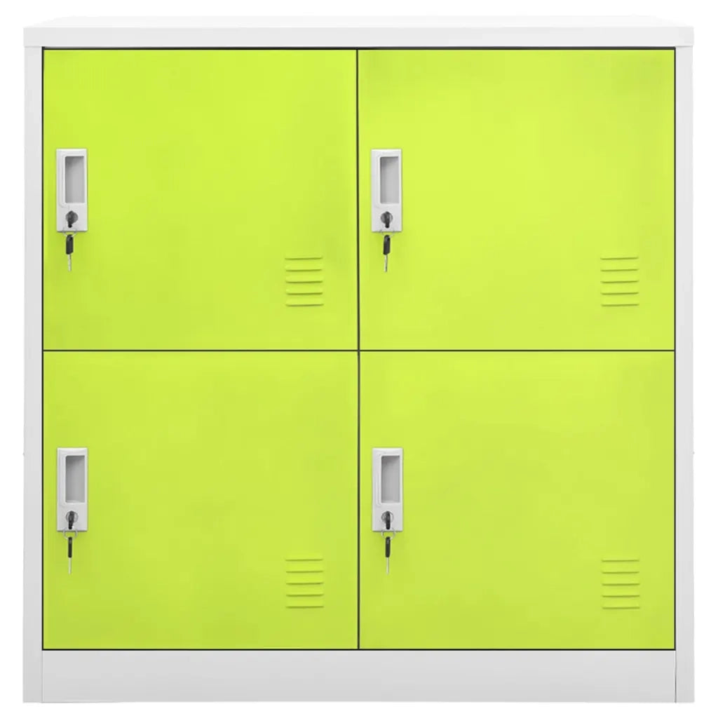 Armadietti Chiavi 2pz Grigio Chiaro Verde 90x45x92,5cm Acciaio 3095226