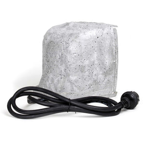 Presa multipla con sensore, effetto pietra, Multipresa per esterno con 4 prese, protezione IP44