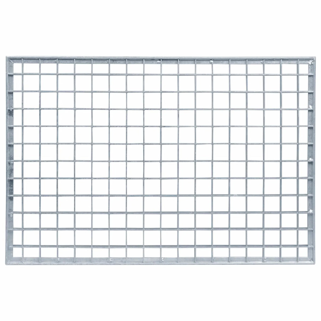 Grata Argento 60 x 40 x 2 cm Acciaio Zincato a Caldo CFW5727587