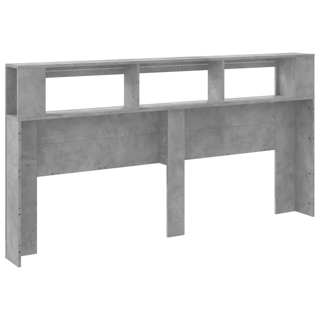 Testiera LED Grigio Cemento 200x18,5x103,5 cm Legno Multistrato 837368
