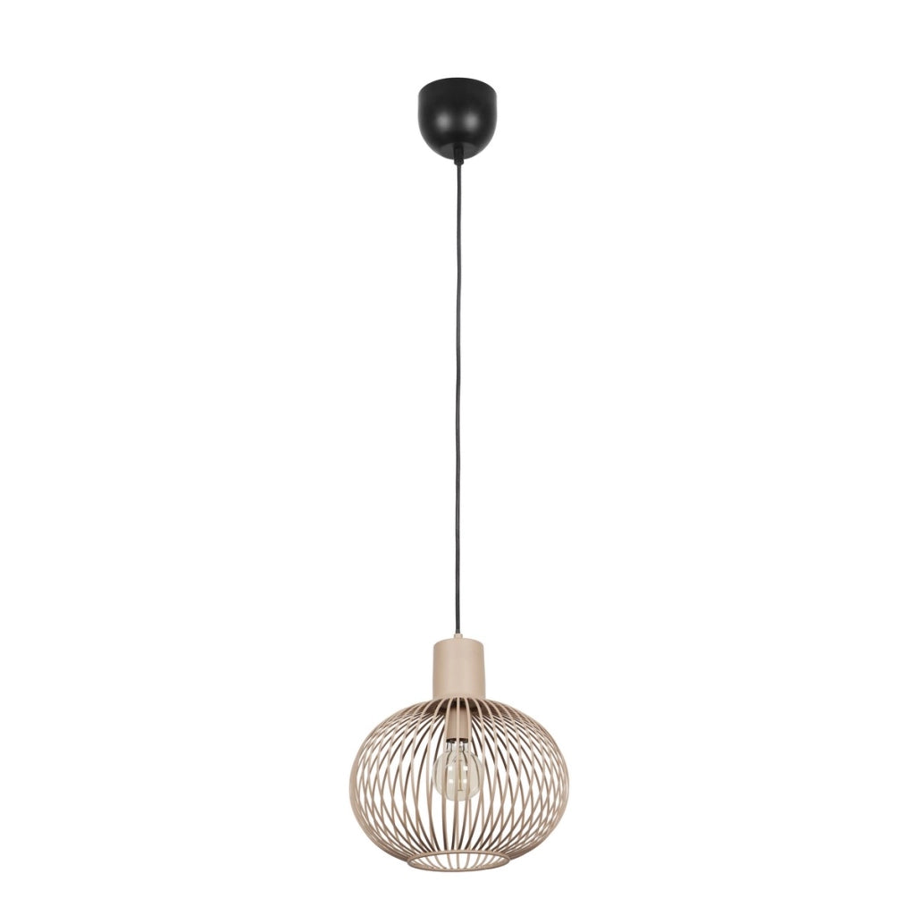 Lampada a sospensione sfera filo Ø33 sabbia E27 Trio Gila