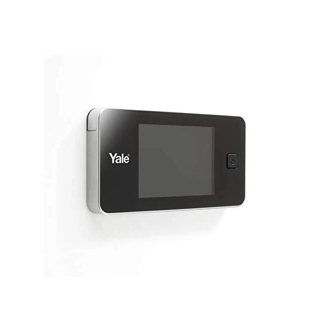 Yale 45-0500-1432-00-6001 Spioncino Digitale Standard DDV500C Schermo 3.2'' LCD a Colori Angolo di Visione 105° Batterie AAA Incluse colore Argento