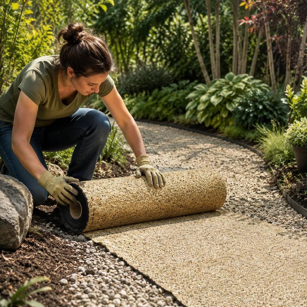 Natural Sand Stone Texture Decorative Film 1000x40 Cm PP Non-Woven Material Easy To Cut And Install For Garden Pond Patio Wall Covering Imperfections