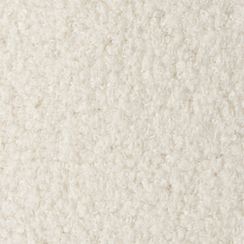 Set di 2 sedie tessuto bouclè bianco sporco senza braccioli con gambe in metallo per la sala da pranzo Cucina
