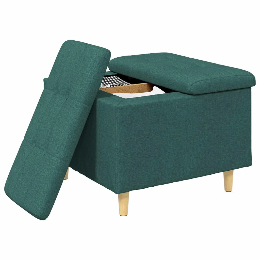 Pouf contenitore Verde Scuro 60 x 60 x 45 cm Tessuto