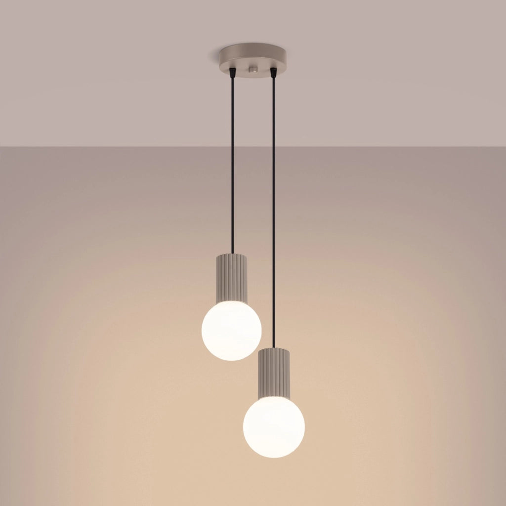 Lampada a sospensione HALO 2P taupe