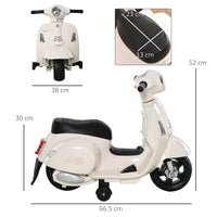 Piaggio Mini Vespa GTS Elettrica 6V per Bambini Bianca