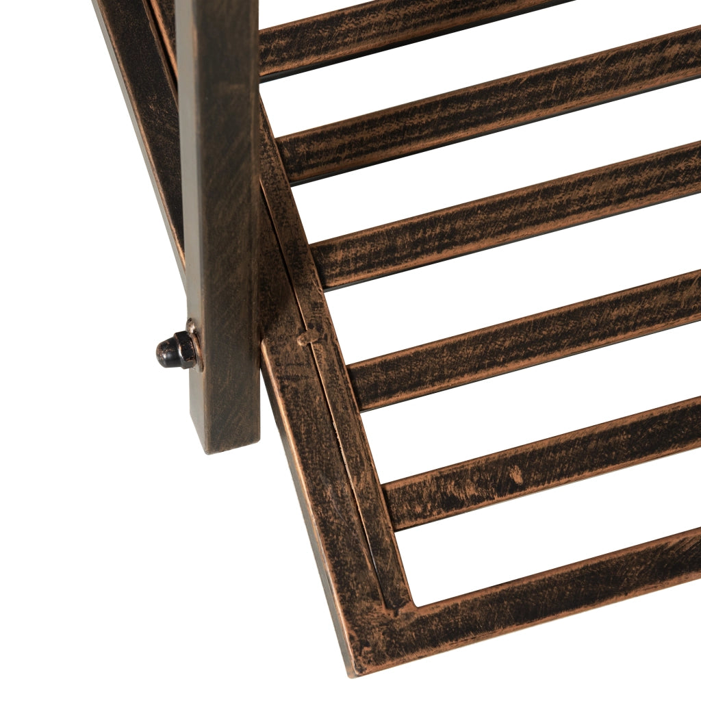Ponticello da Giardino Vintage con Elementi Floreali ¨C Zephmum ¨C 99x68x53cm Nero in Metallo
