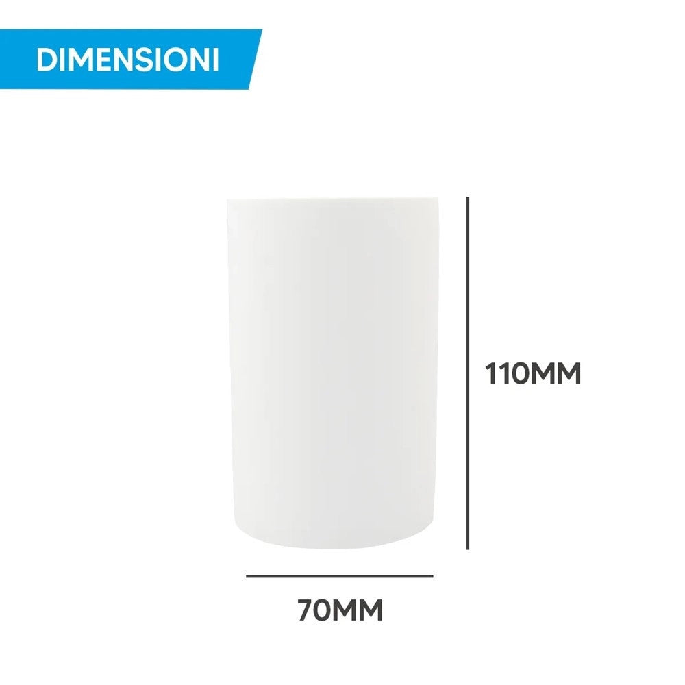 Trade Shop - Porta Faretto Lampada Soffitto Gu10 Cilindro Gesso H110mm Verniciabile Gs-c110-t -