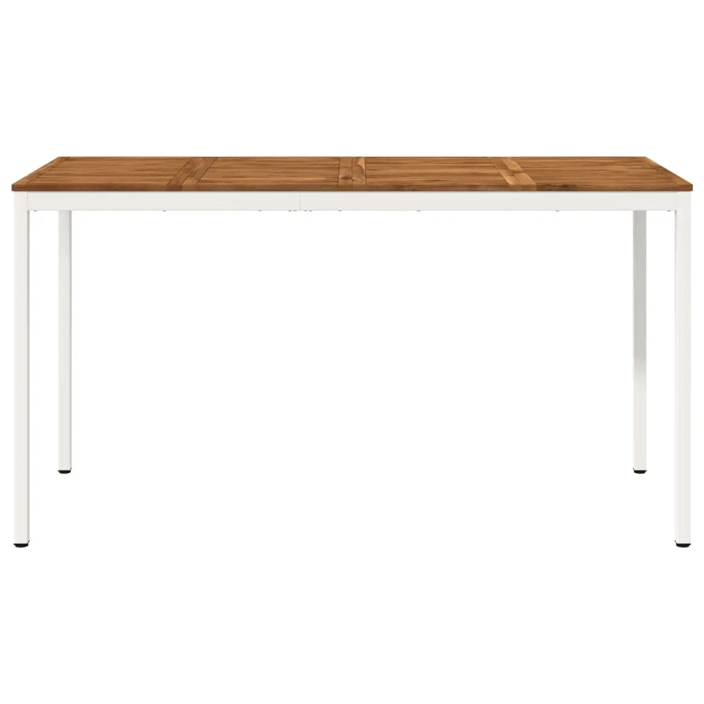 Tavolo Bar da Giardino Naturale e Bianco 196 x 80,5 x 105 cm 901359