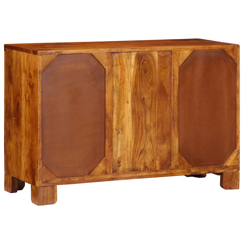 vidaXL Credenza Multicolore 90x35x60 in Legno Massello di Acacia