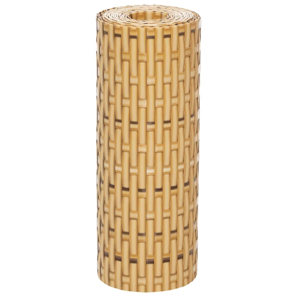 Schermi da Balcone 10 pz Marrone Chiaro 255x19 cm in Polyrattan