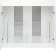 Aqpet Reef Aqua 90 Complete Marine cm90x50x50h - vasca in vetro extrachiaro con supporto e sump Colore: Bianco