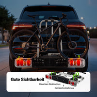 Portabici auto universale per 2 biciclette, porta bici per auto pieghevole, portata max 60 kg, con protezione antifurto