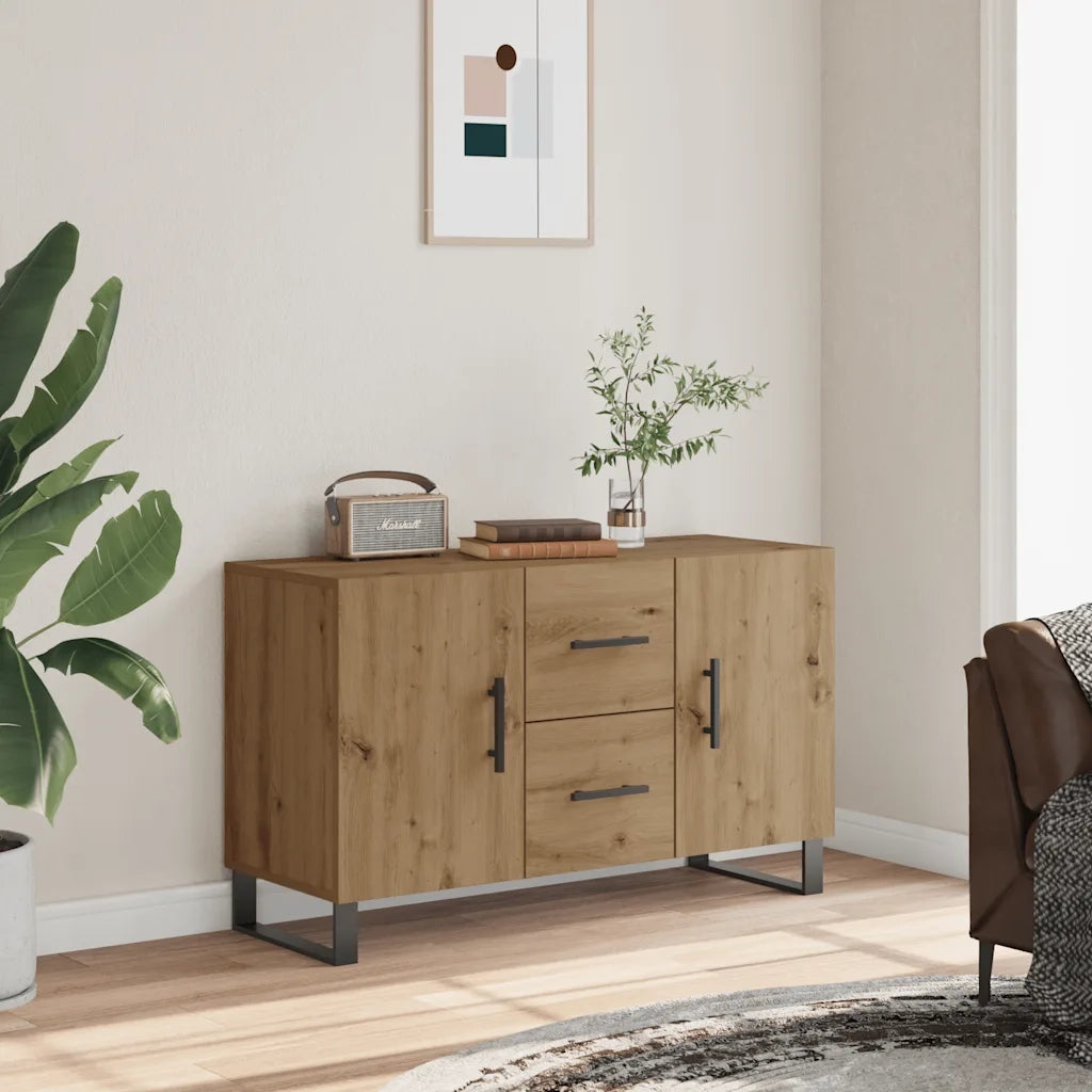 Credenza Rovere Artigianale 100x36x60 cm in Legno Multistrato 857325