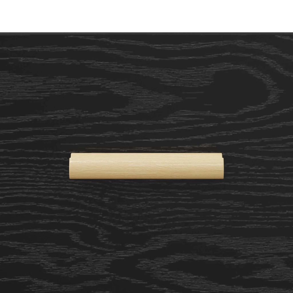 Comodino | Armadio da Notte | Mobiletto da notte Rovere Nero 40 x 40 x 66 cm Legno multistrato
