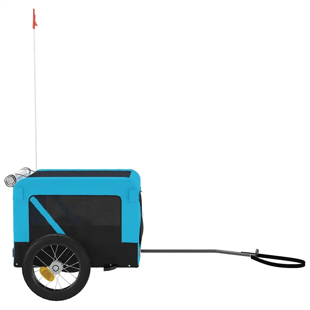 Rimorchio da Bici per Animali Blu e Nero Oxford e Ferro CFW6458627
