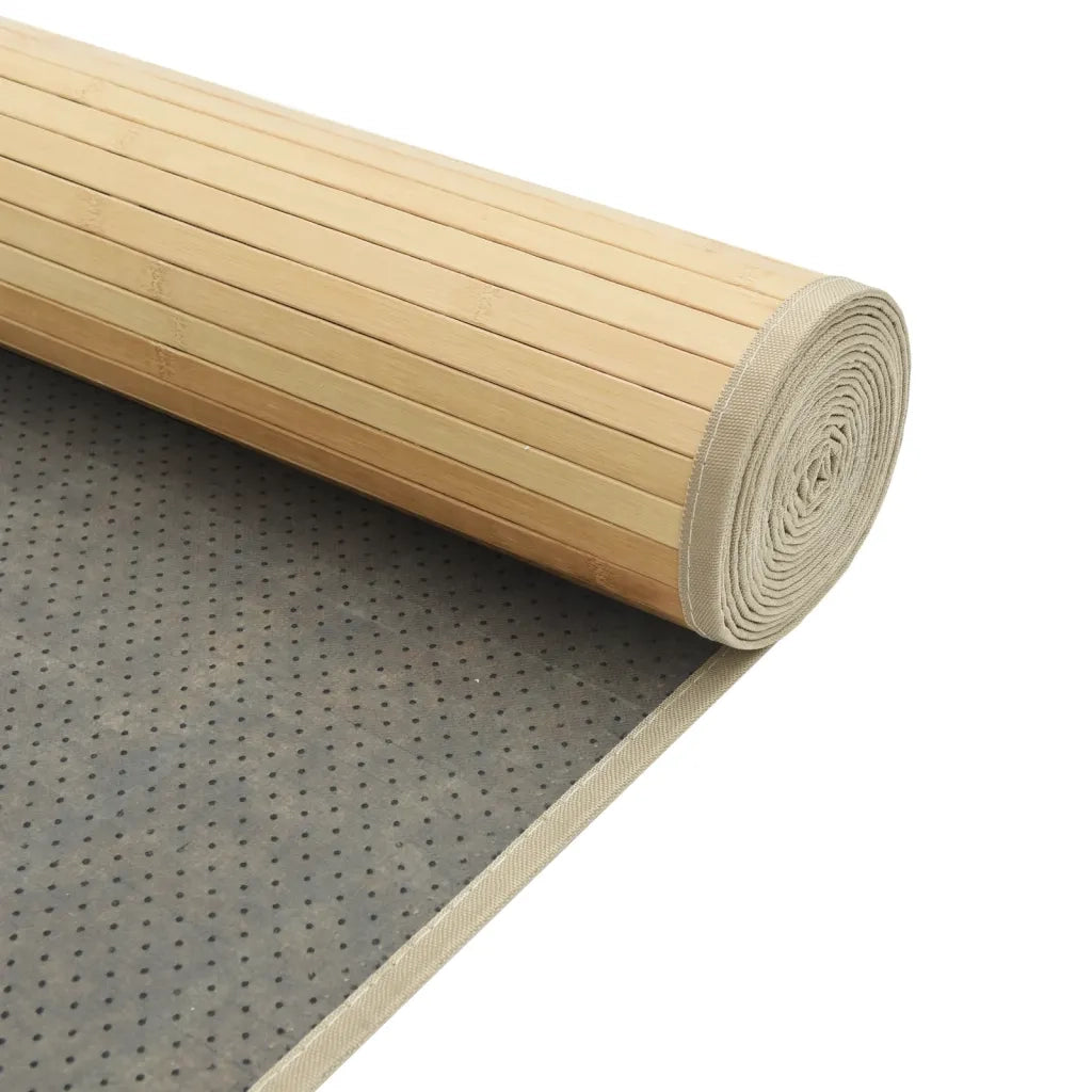 Tappeto Rettangolare Natura Chiaro 100x400 cm in BambÃ¹