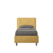 Letto imbottito Singolo 80x200 cm Appia - Senza rete,Microfibra,Ocra