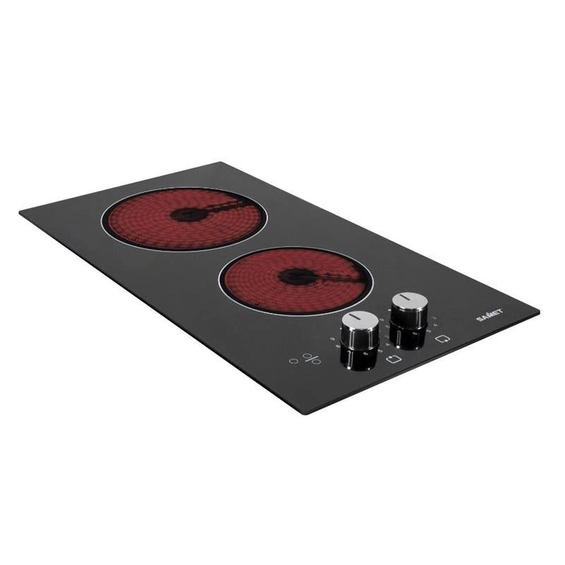 SAMET PIANO COTTURA ANTEK VETROCERAMICA ELETTRICO NERO 2 ZON