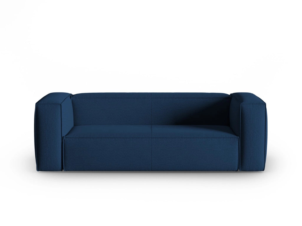 Cosmopolitan Design - Divano "Mackay" 3 posti in velluto strutturato blu scuro 