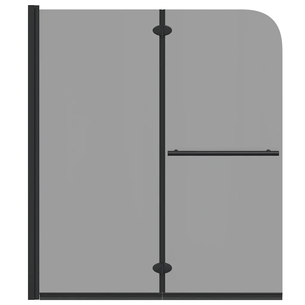 Involucro Doccia Nero 95 x 140 cm Vetro ESG e Alluminio