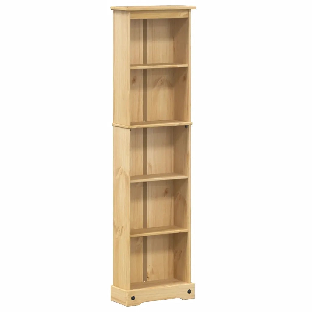 Libreria Corona 46x20x170 cm in Legno Massello di Pino