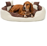 Letto per cani rotabile, impermeabile e morbido, 85x70 cm marrone/beige