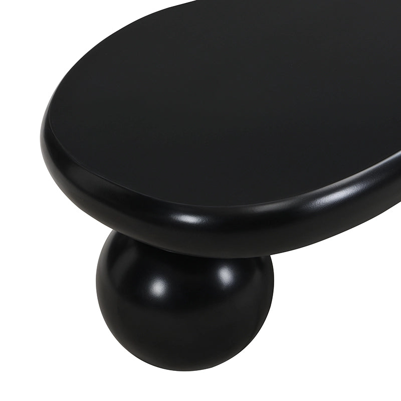 Tavolino da Caff¨¨ Nuvola con LED 16 Colori ¨C MINIMAL ¨C Nero, Rotondo, Moderno
