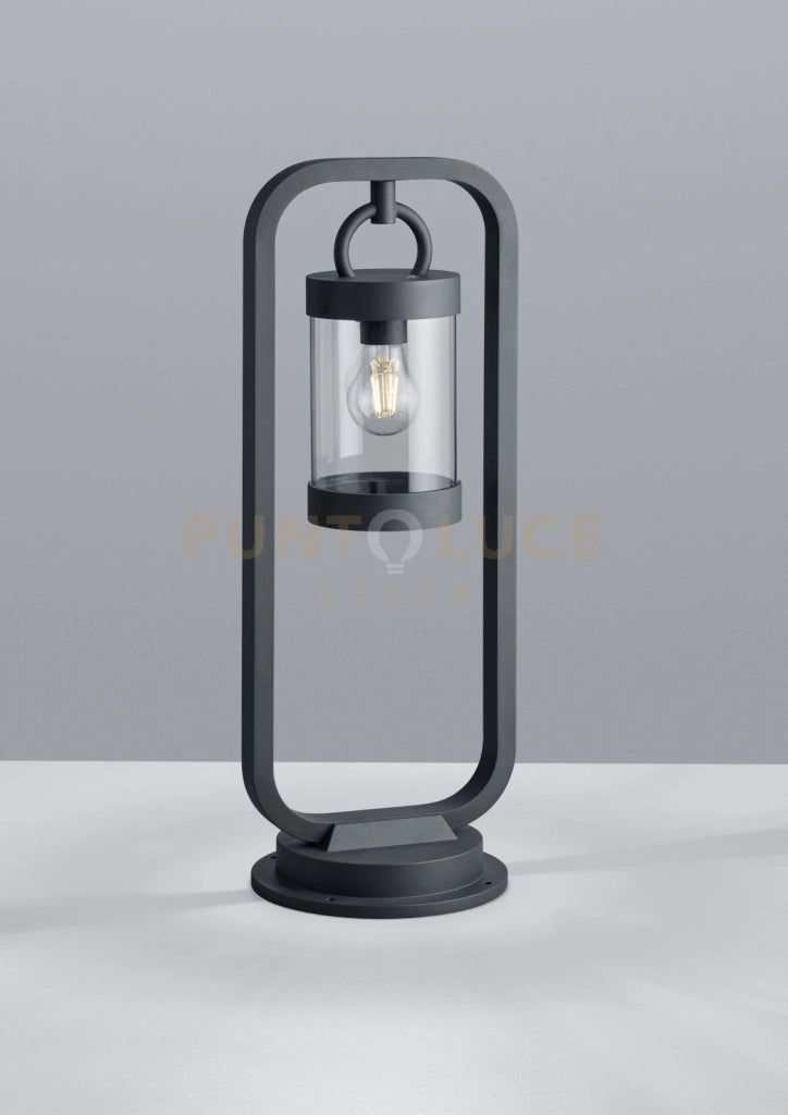 SAMBESI PALO LED DA ESTERNO LANTERNA CON SENSORE CREPUSCOLARE METALLO ANTRACITE H. 60CM 1 LUCE ATTACCO E27