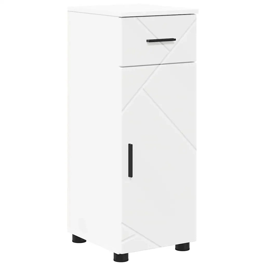 Mobile da Bagno | Armadio da bagno con cassetto con porta Bianco 30 x 35 x 80 cm