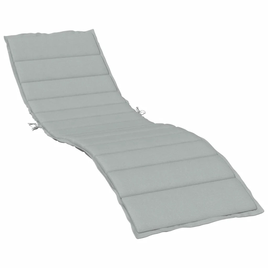 Cuscino per Lettino Prendisole Grigio Chiaro MÃ©lange 200x60x4cm