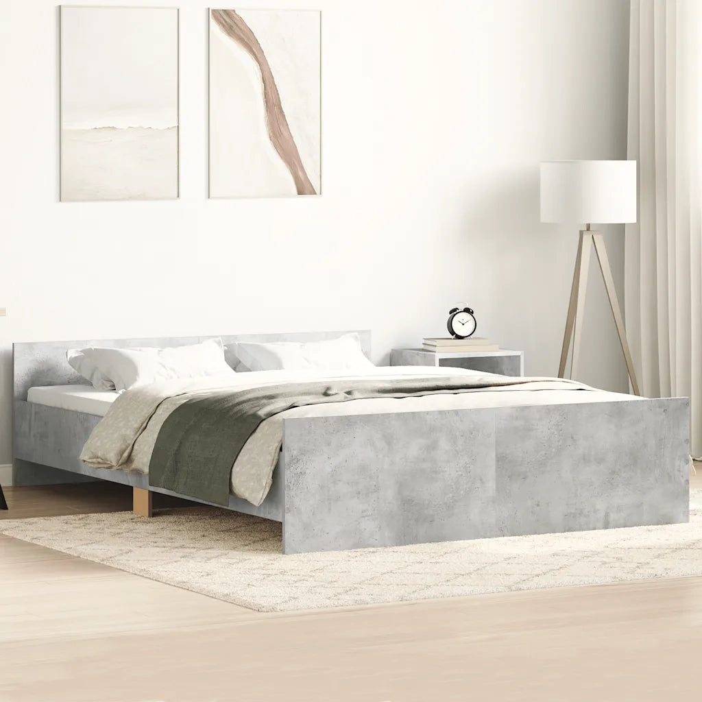 Giroletto con Testiera e Pediera Grigio Cemento 140x200 cmcod mxl 131791