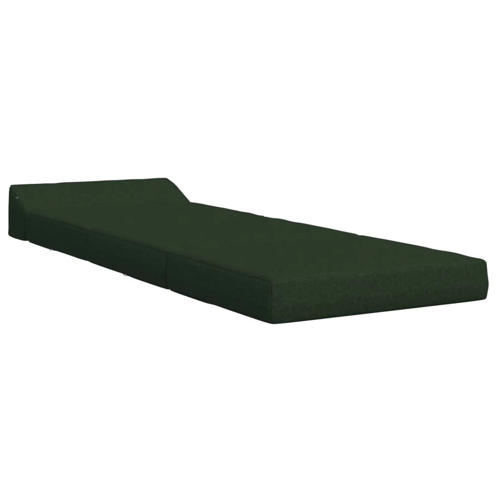 Divano Letto Pieghevole Verde Scuro 200 x 70 x 10 cm Tessuto 900020