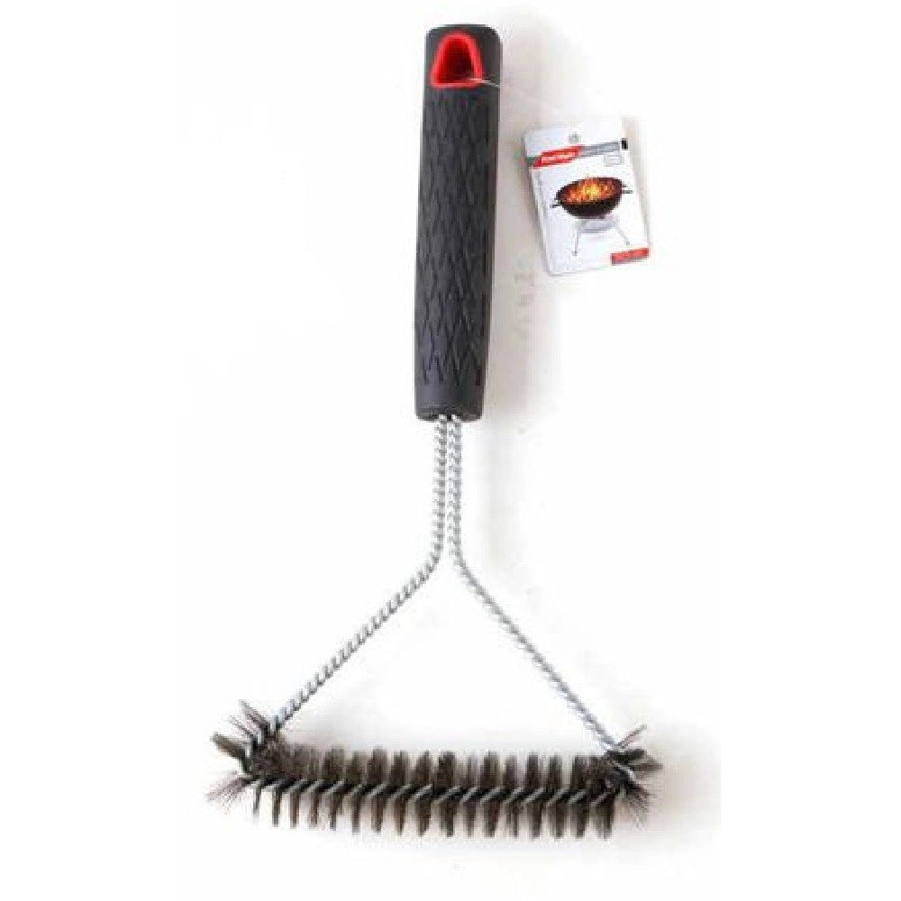 Trade Shop - Spazzola Barbecue Per La Pulizia Della Griglia Triangolare Setole Acciaio 2406325 -