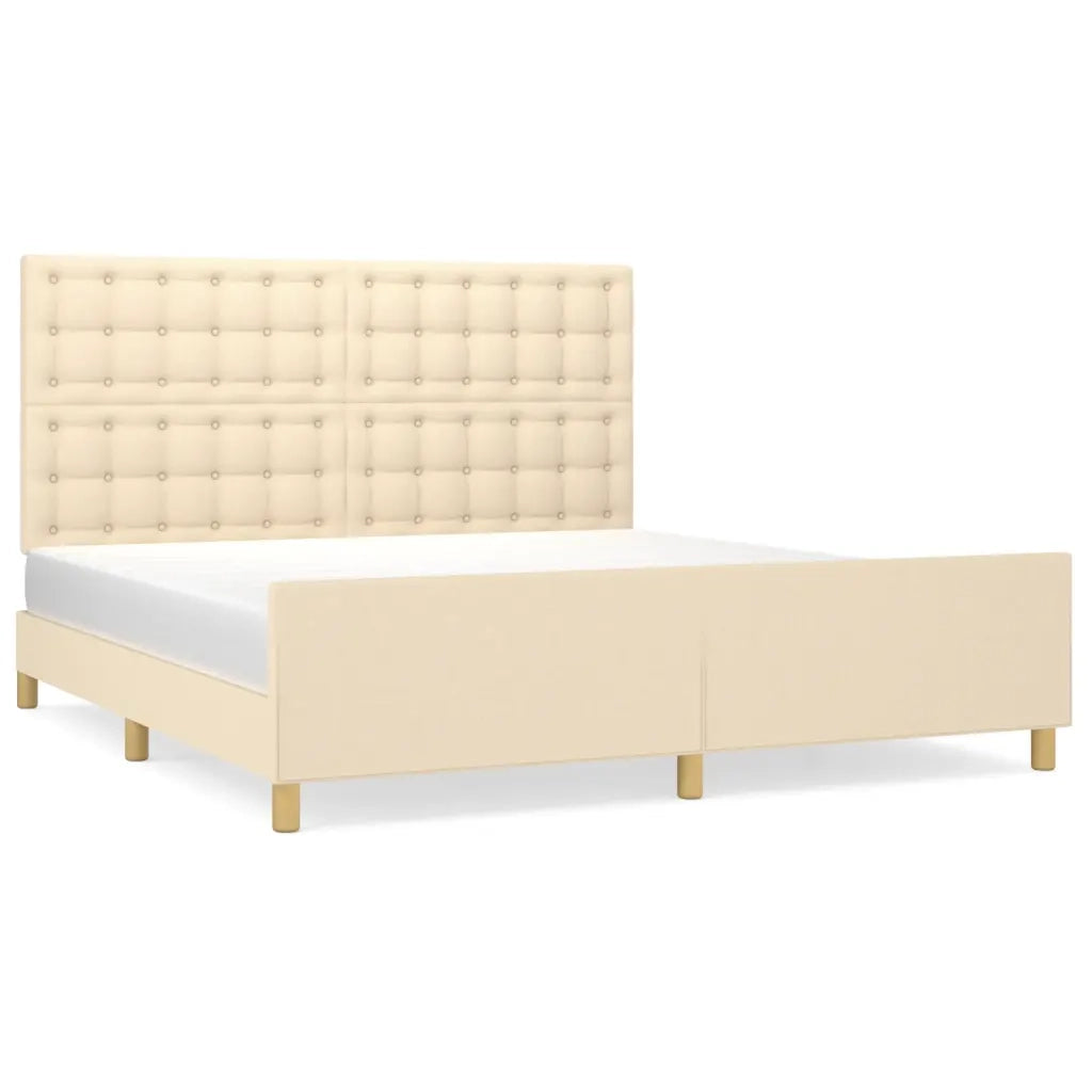 Giroletto senza Materasso Crema 160x200 cm in Tessuto 3125394