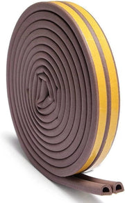 Tappo di profondità escludente nastro di schiuma isolante autoadesivo strisce di rimozione 9mm x 6mm x 5 metri - 2 sigillature totali 10m marrone