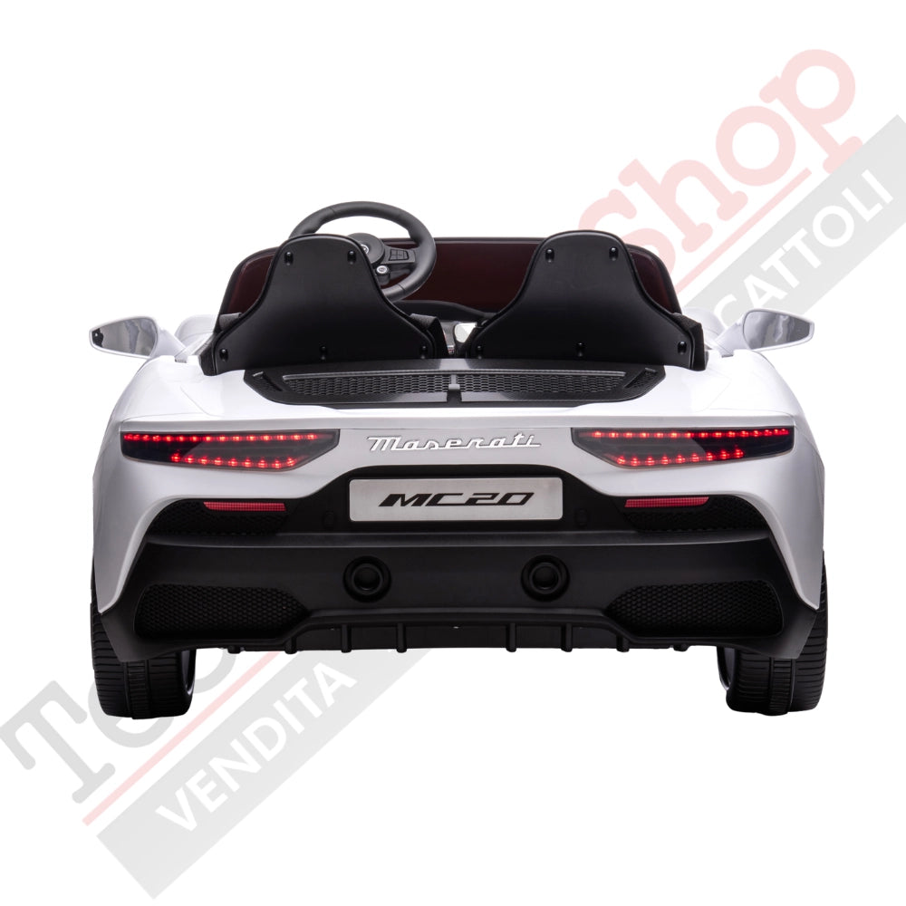 Tecnobike Shop - Auto Elettrica Per Bambini Maserati MC20 Full Optional 12V-Bianco
