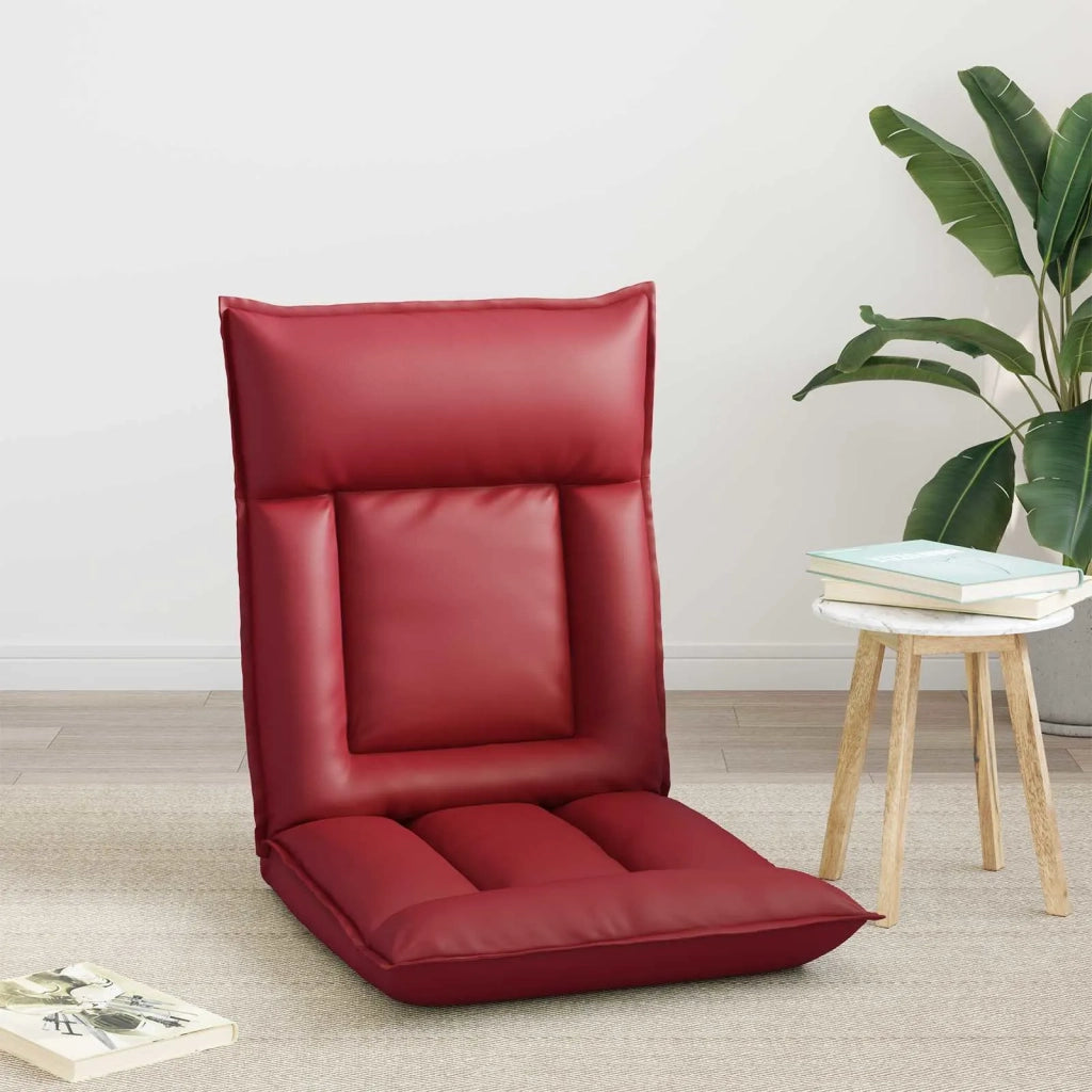Sedia a pavimento regolabile Rosso Vino Similpelle