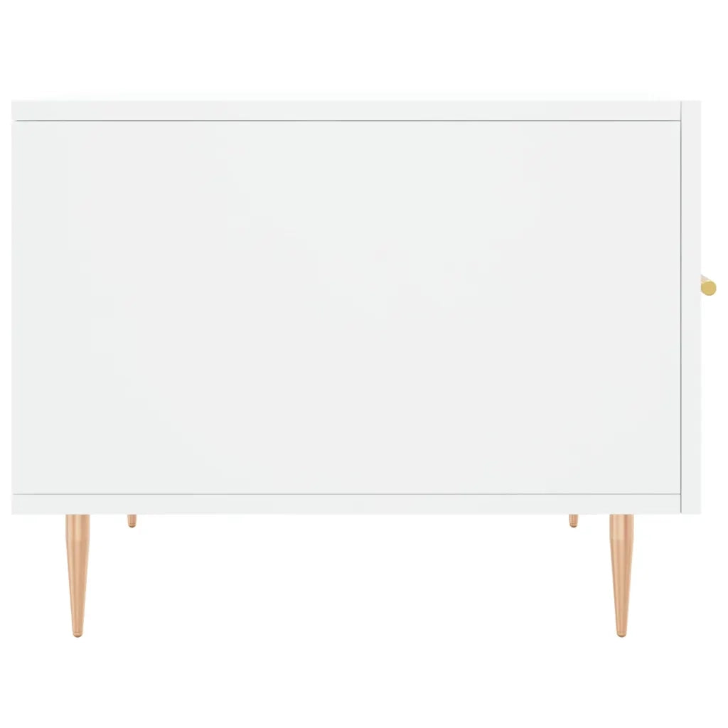 Tavolino da Salotto Bianco 50x50x40 cm in Legno Multistrato 829364