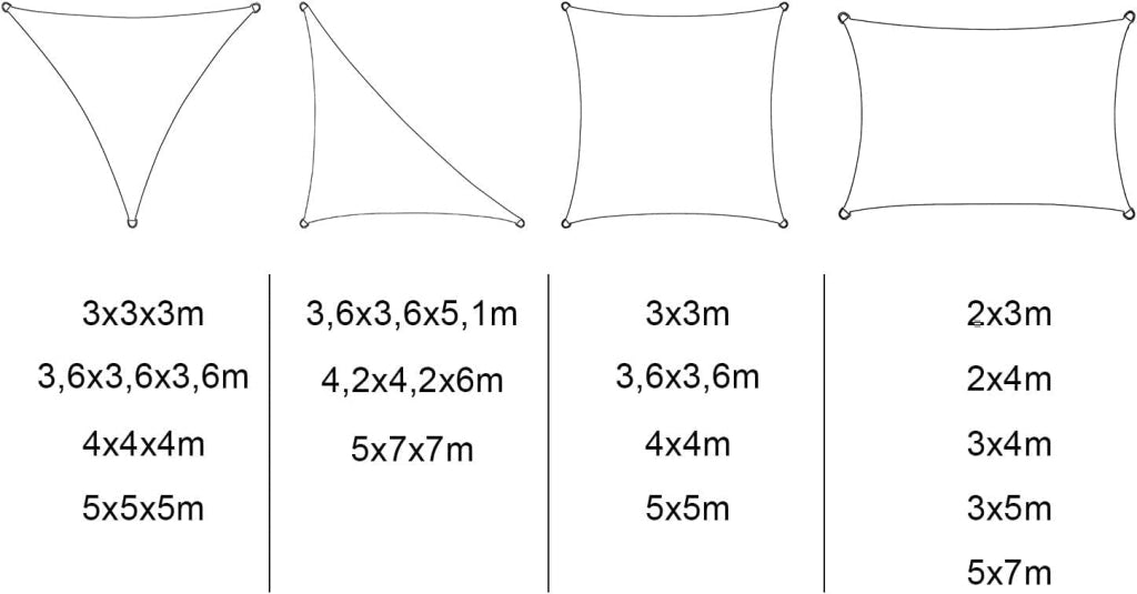 Vela ombreggiante 2x3m in PES 160 g/m² Idrorepellente Tenda a Vela Parasole Rettangolare Protezione Solare Respirante Anti UV Giardino Esterni Crema
