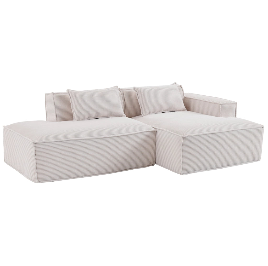 Divano 235 cm imbottito in poliestere beige HOMVRA