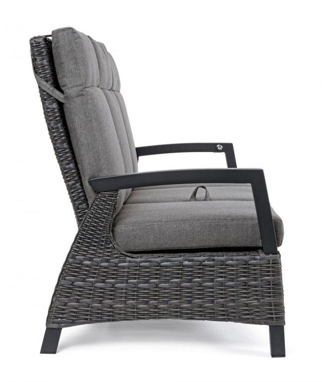Divano 3 Posti 194,5x83x103h cm Reclinabilecon Cuscini Britton Antracite
